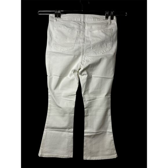 Denim 24/7 Womens White Crop Flare‎ Jeans Plus Size 12W - Picture 7 of 8